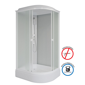 Душевая кабина Niagara Promo P120/80/26L/MT 120х80 асимметричная с крышей ориентация левая